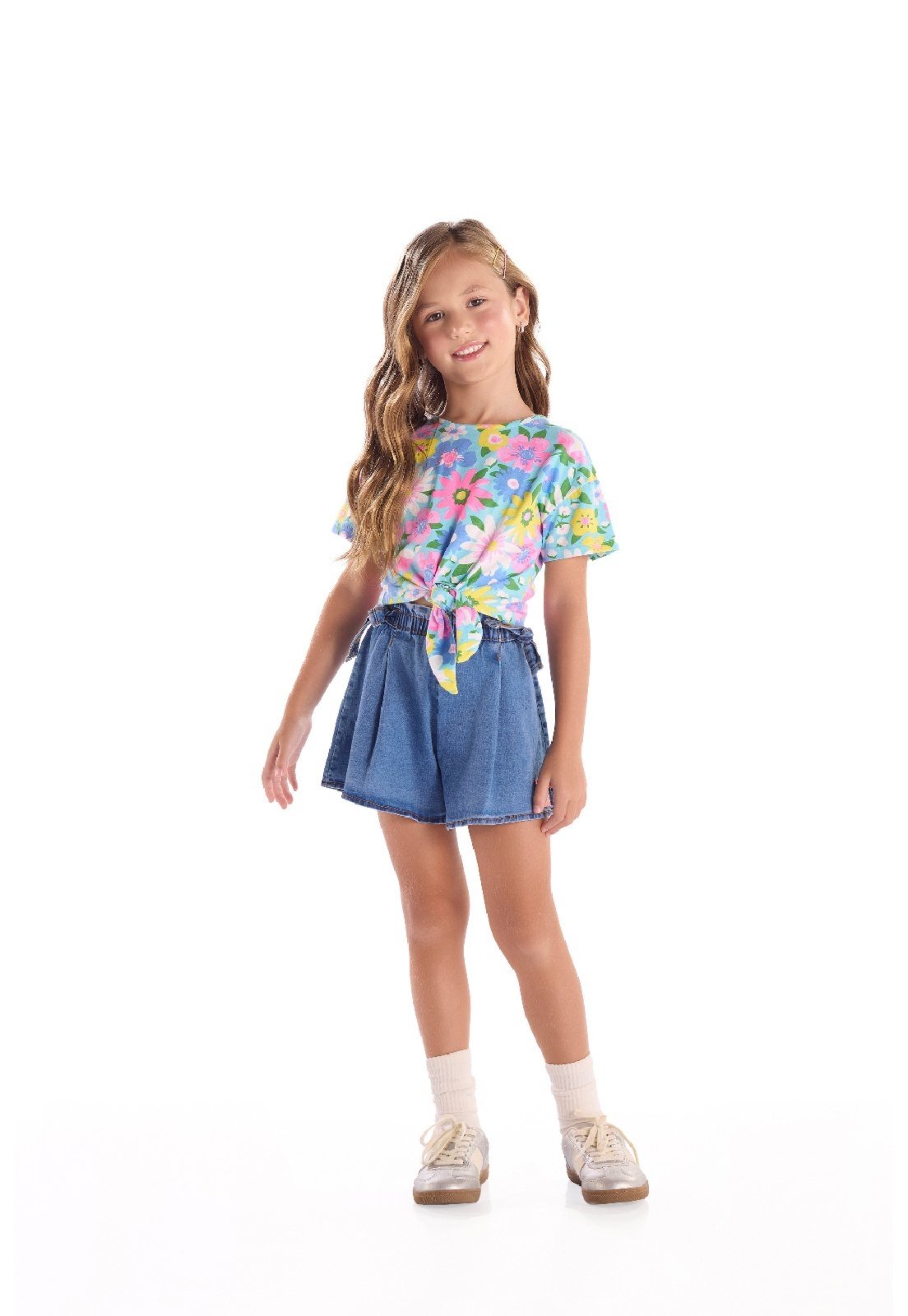 Vista 2 Infantil - Blusa Feminino em Cotton Quimby rosa Quimby rosa