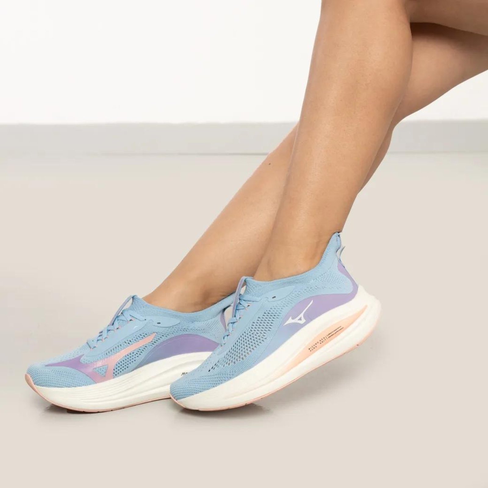 Vista 3 Tênis Mizuno Neo Aura Knit Feminino bege Mizuno bege