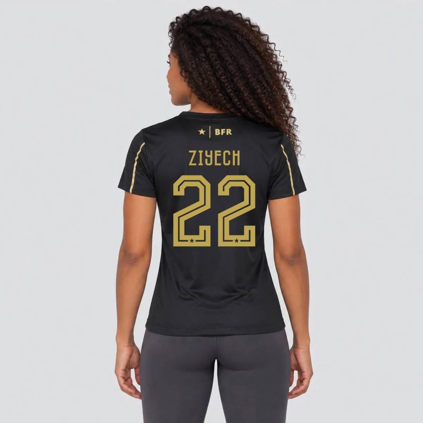 Camisa Botafogo Auriflama Feminina Preta 22 Ziyech