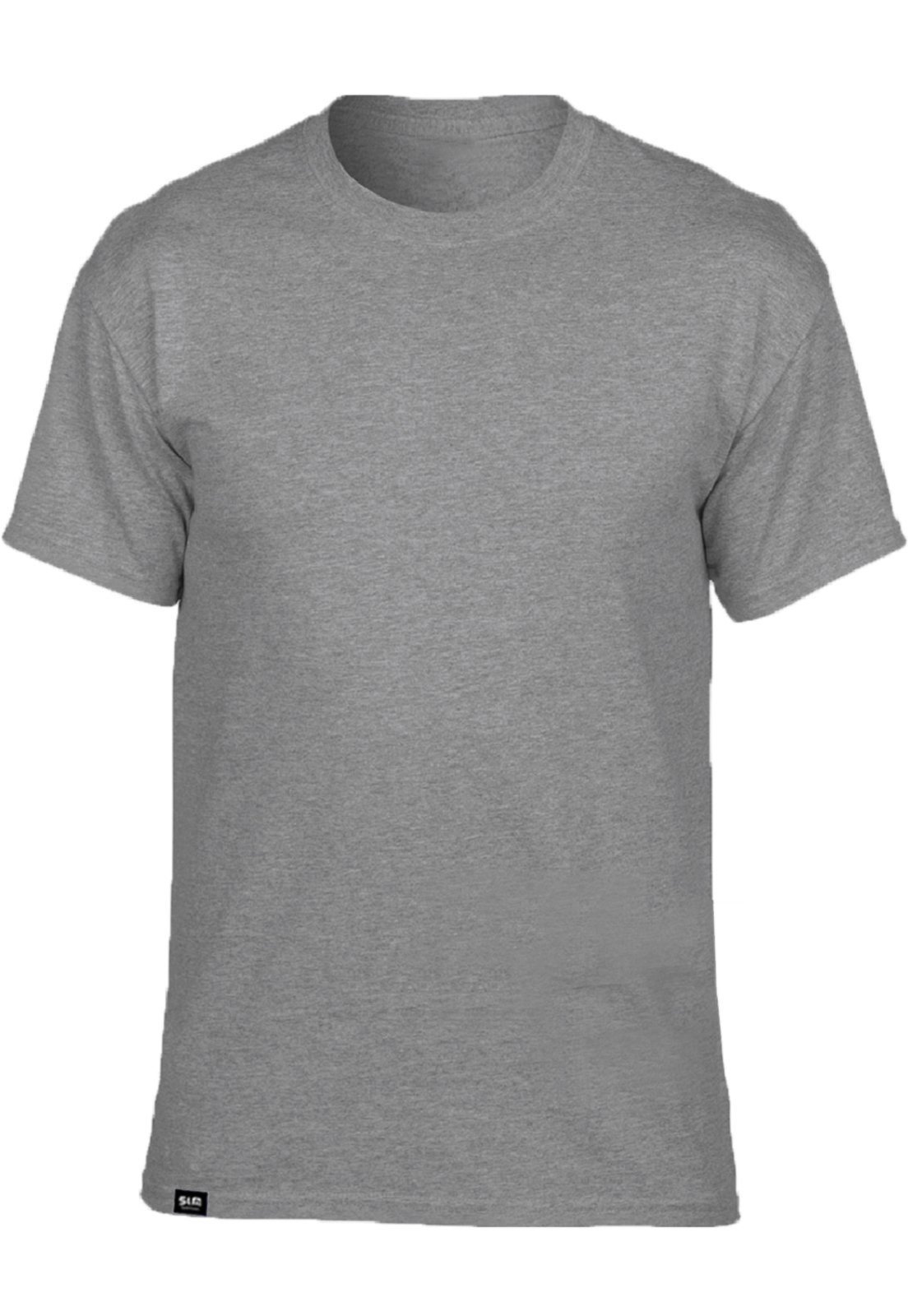Camiseta Masculina Básica Algodão T-Shirt Slim Tee – Slim Fitness Fashion Cinza