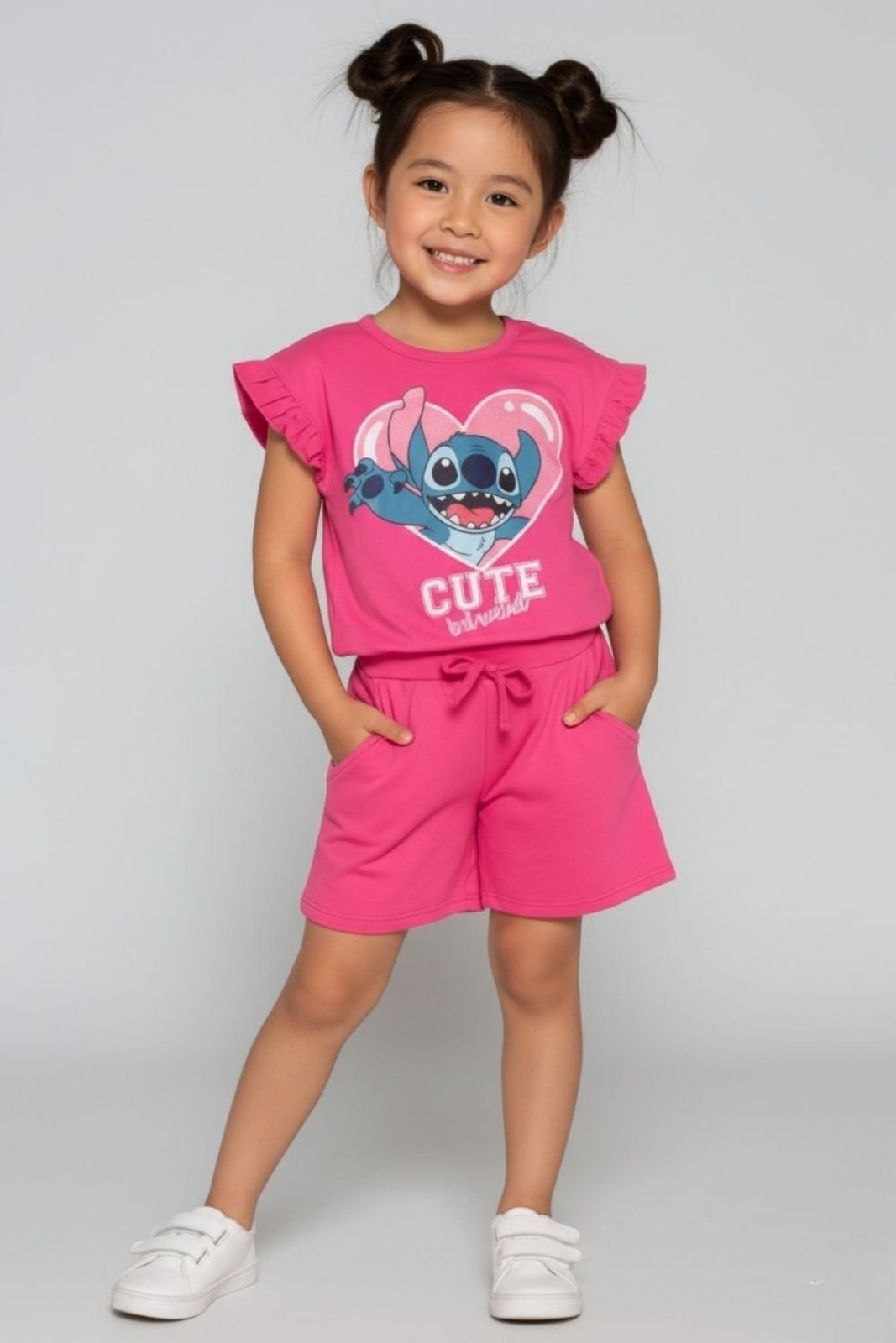Infantil – Conjunto Disney Feminino Rosa Stitch