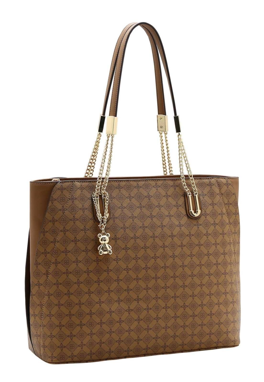 Bolsa Feminina Chenson Ombro Fashion Monograma 3485761 Marrom