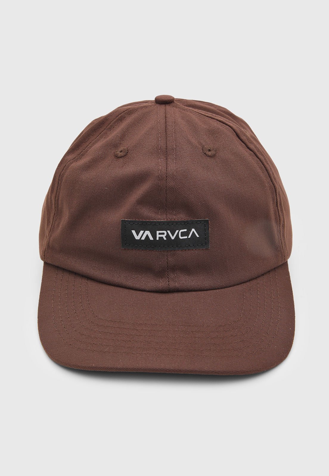 Boné Unissex RVCA Logo Aba Reta Marrom