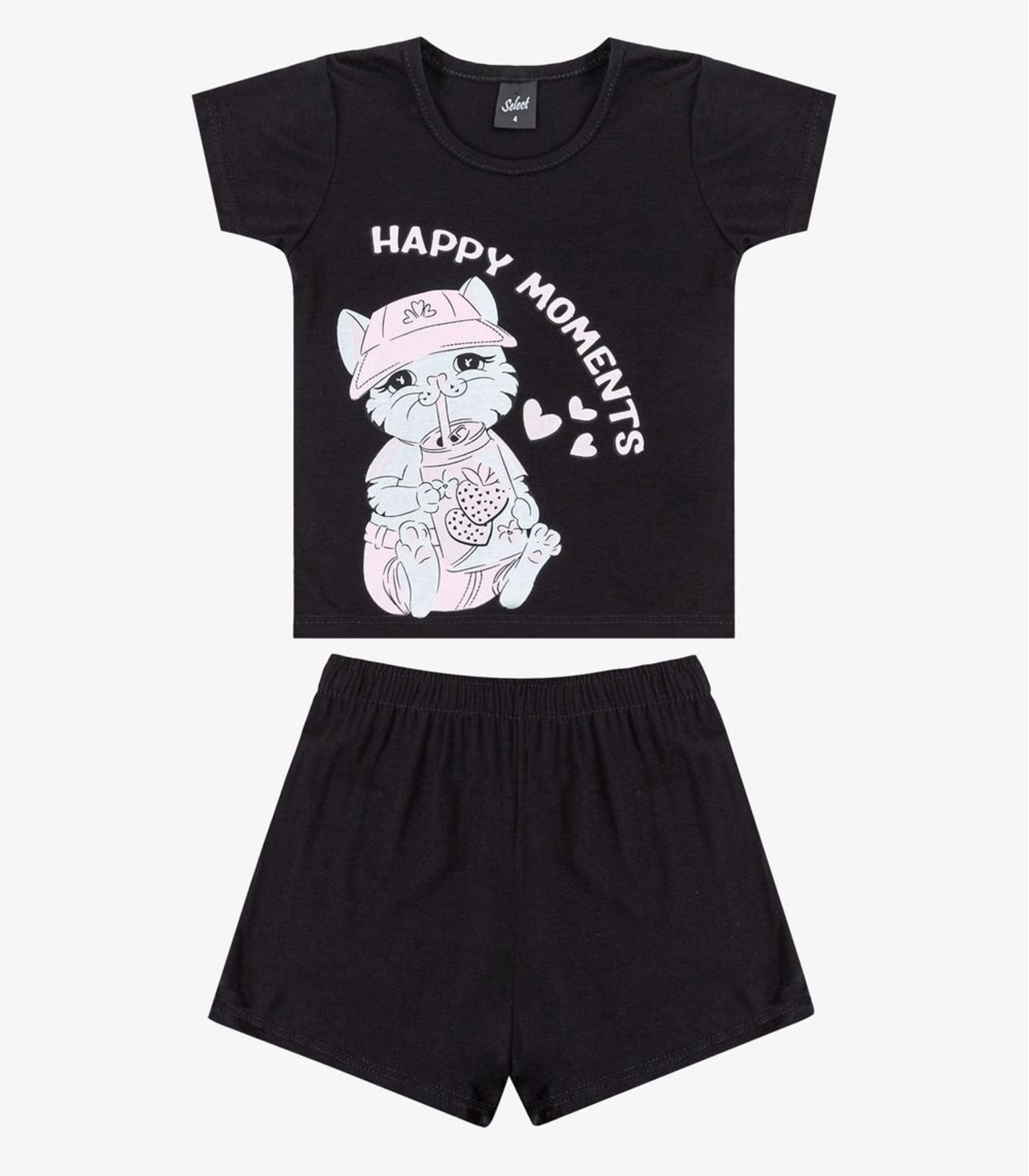 Vista 2 Infantil - Conjunto Menina Select preto Select preto