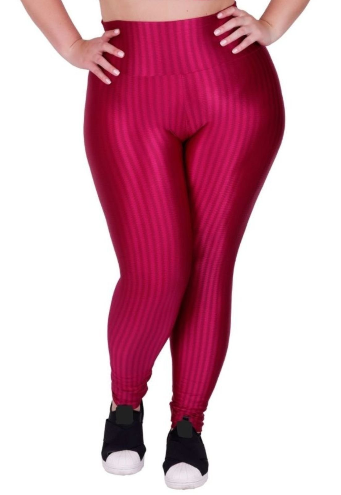 Calça Plus Size Feminina Legging Para Academia 3D 46 48 50 Pink
