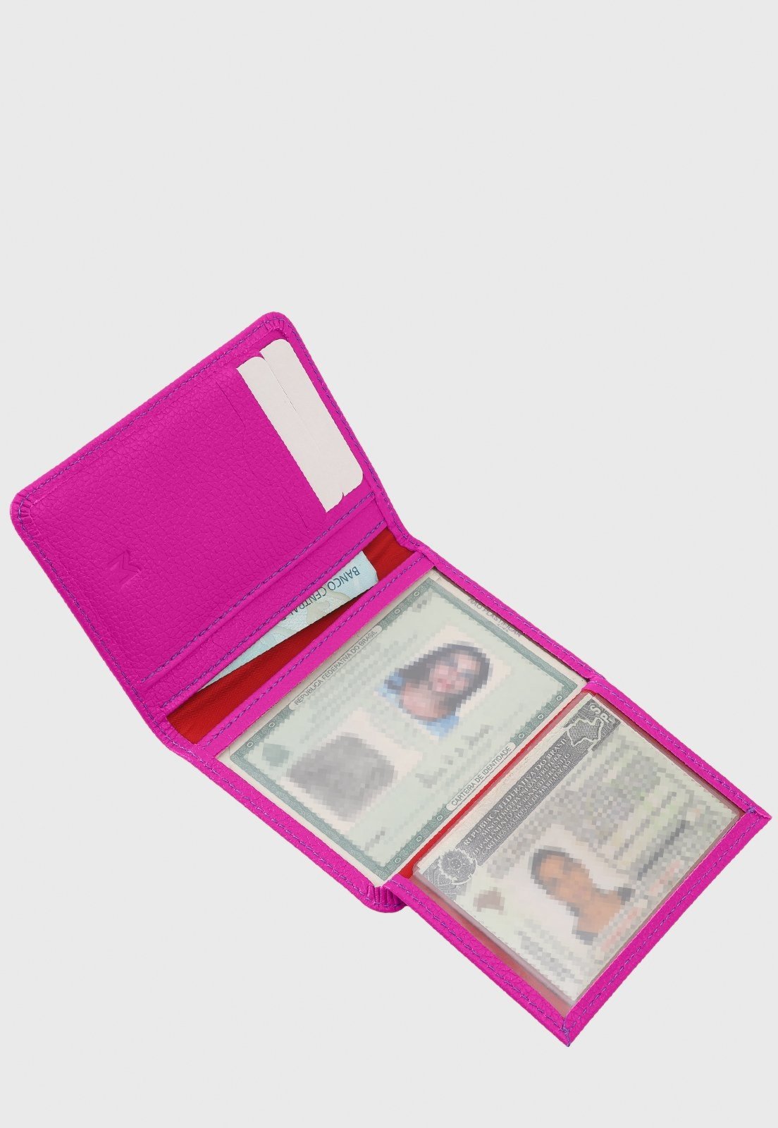 Vista 3 Carteira de Couro Mariart 649MRT Pitaya rosa Mariart rosa