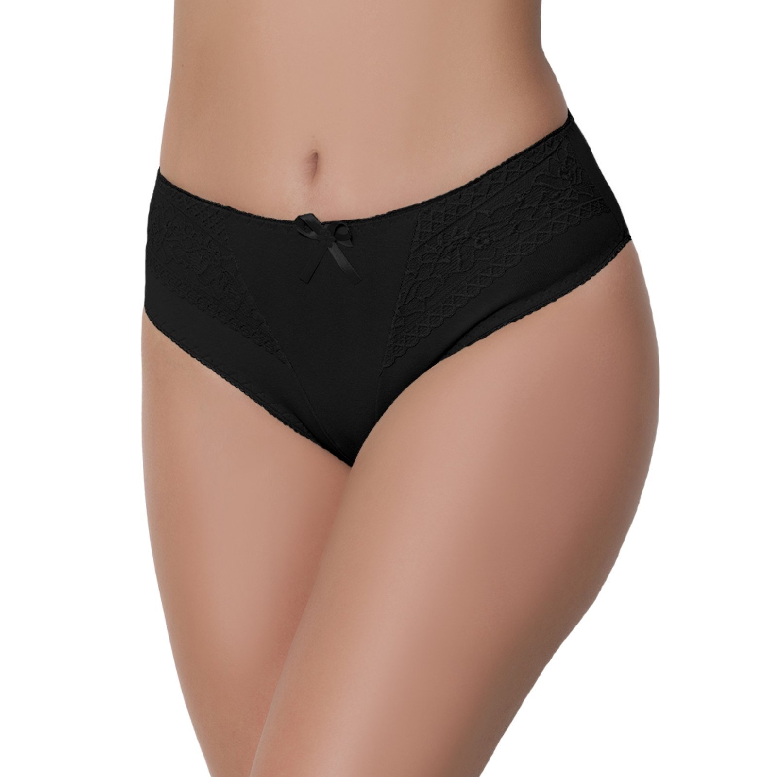 Vista 3 Kit 5 Calcinhas Gabi Lingerie Cotton Lingerie Com Detalhes Rendados Algodão Confortável multicolorido Gabi Lingerie multicolorido