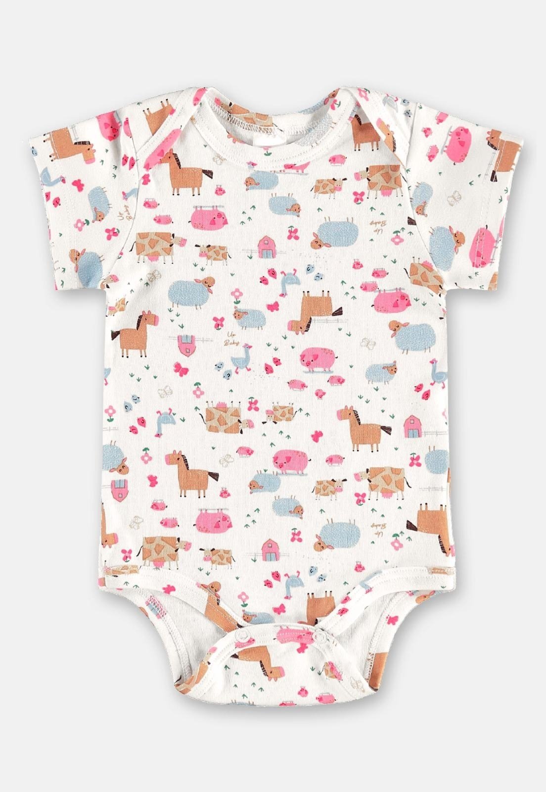 Infantil - Body Menina em Suedine Up Baby Branco