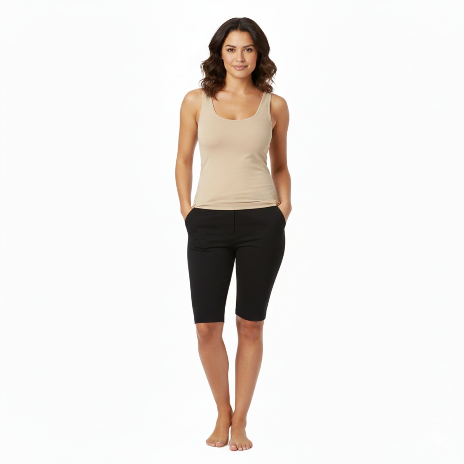 Vista 3 Regata Feminina Segunda Pele Anágua QLC SPORT preto QLC SPORT preto