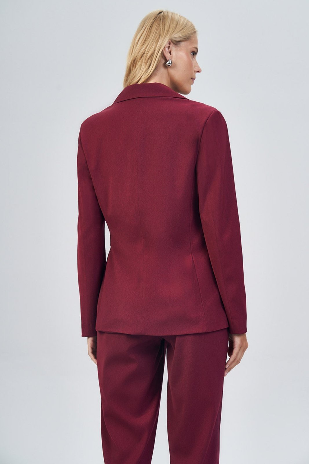 Vista 3 Blazer Alfaiataria Com Faixa Feminino Acostamento ACT FEMININO vinho ACT FEMININO vinho