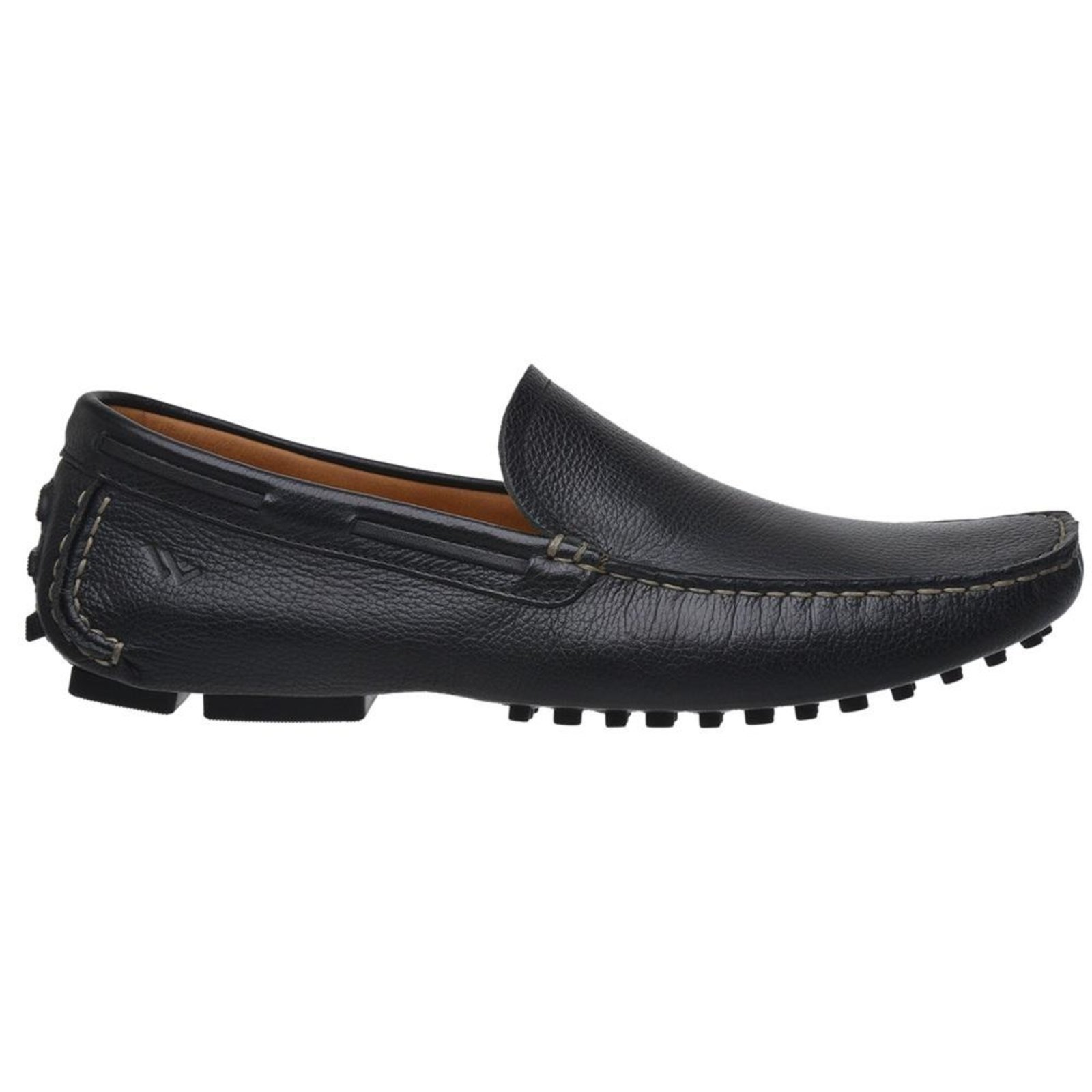 Mocassim Masculino Couro Calce Fácil Confortável Casual Marrom 37 Preto