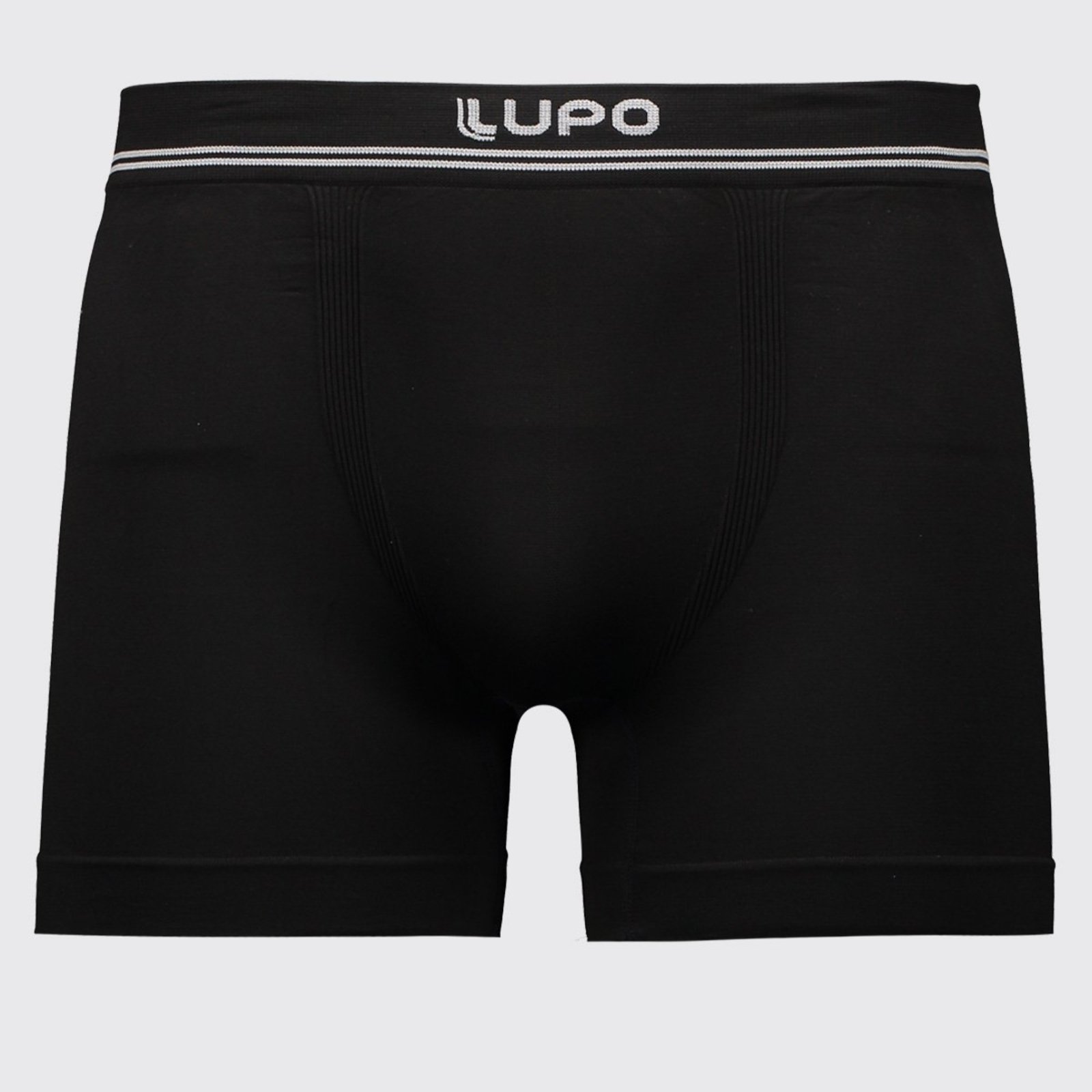 Cueca Boxer Lupo Microfibra Sem Costura Preta e Branca