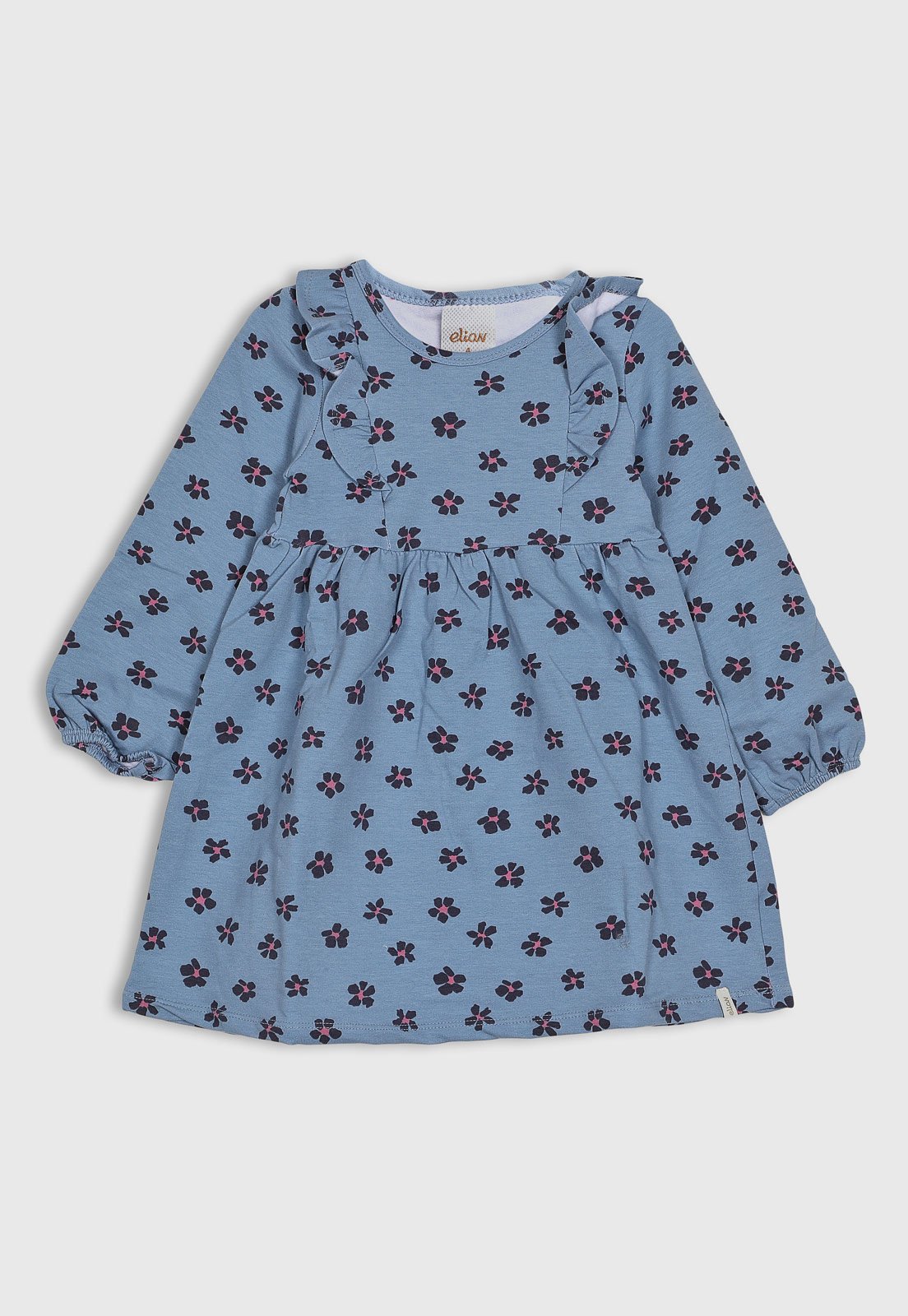 Infantil - Vestido Elian Estampa Floral Azul