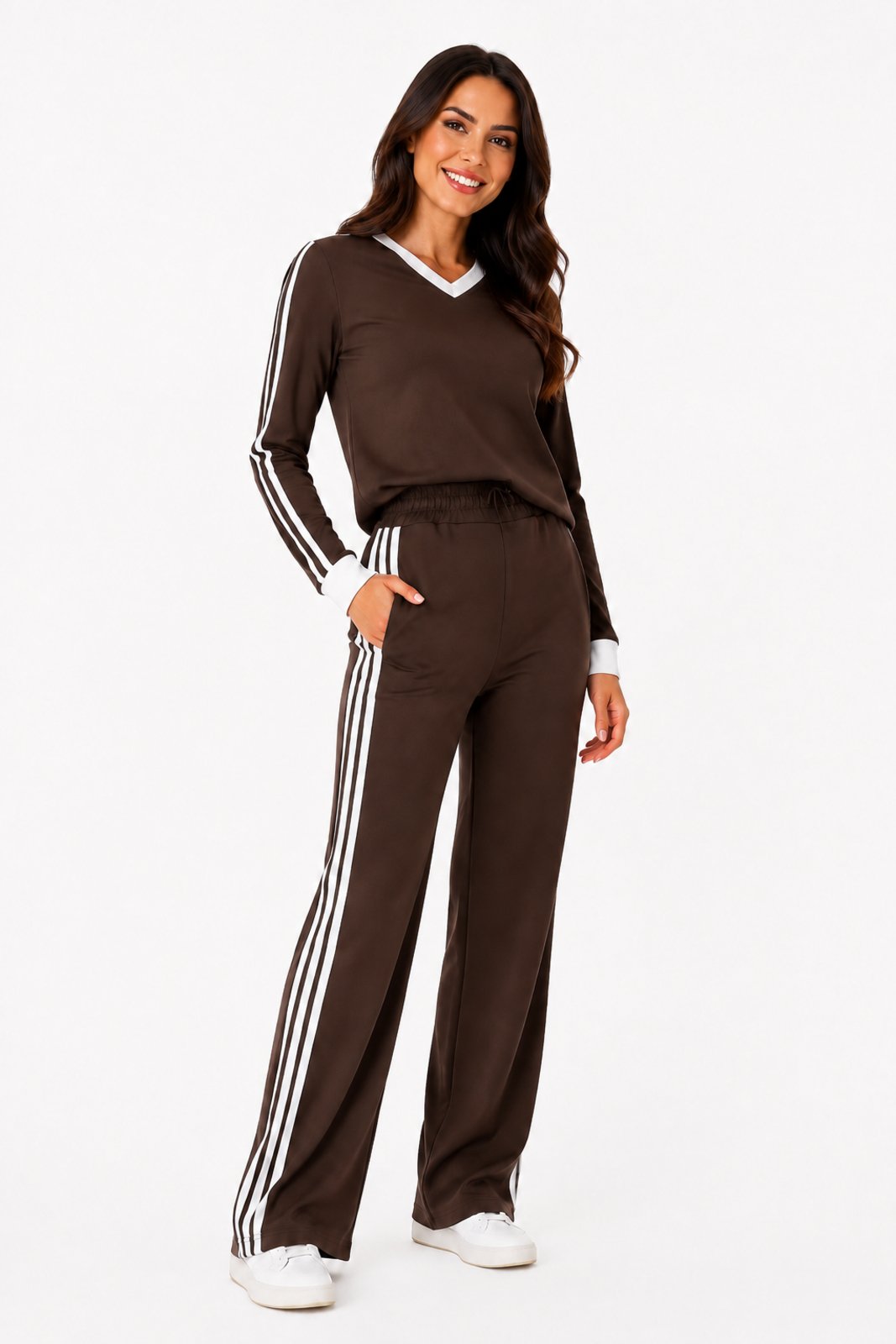 Conjunto Moletinho D Bell Outlet Fashion Esportivo Marrom