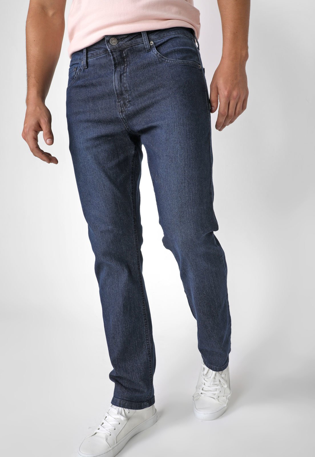 Calça Jeans Calvin Klein Jeans Reta Bolsos Azul-Marinho