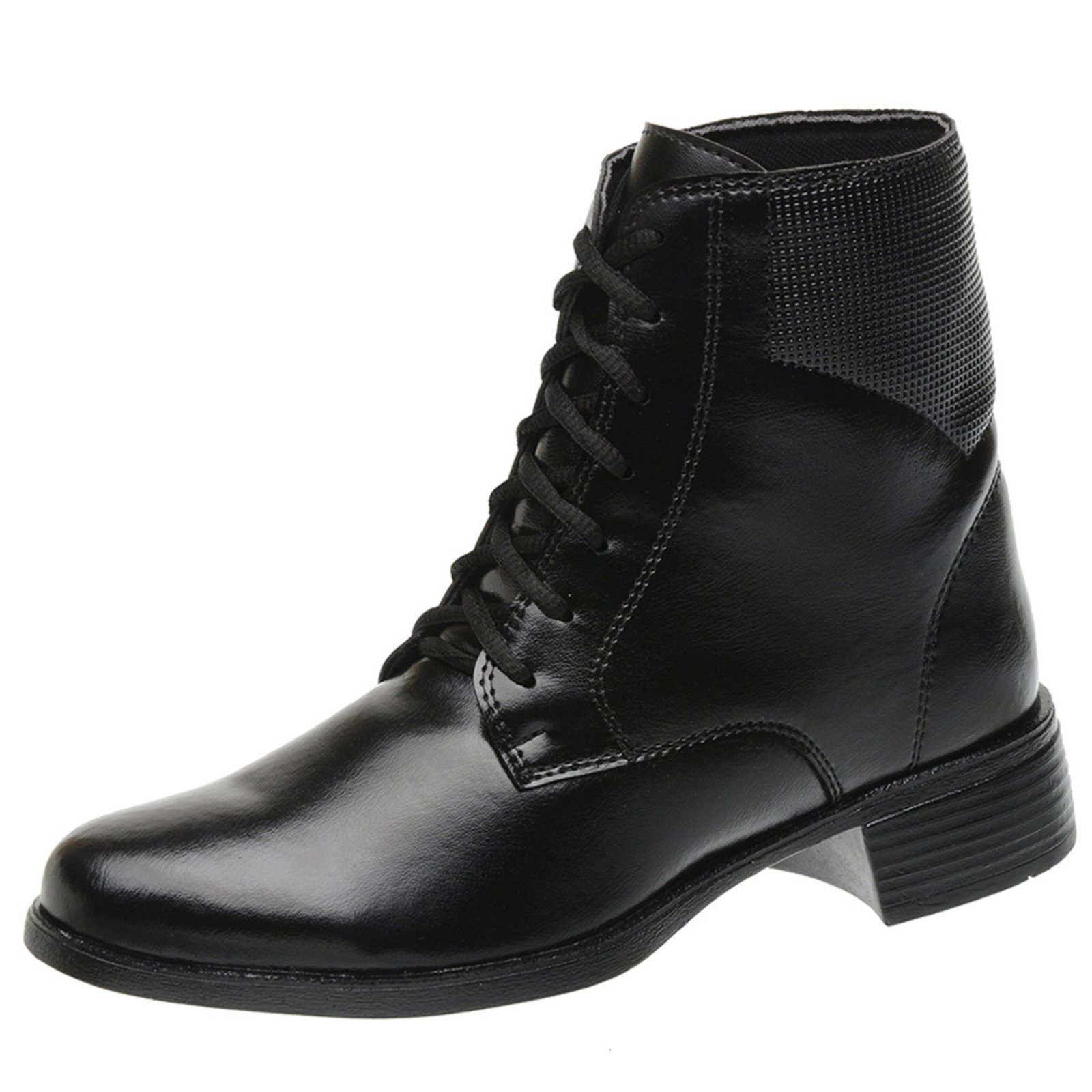 Bota Cano Médio Feminina Mr Try Shoes Casual Salto Baixo Preto