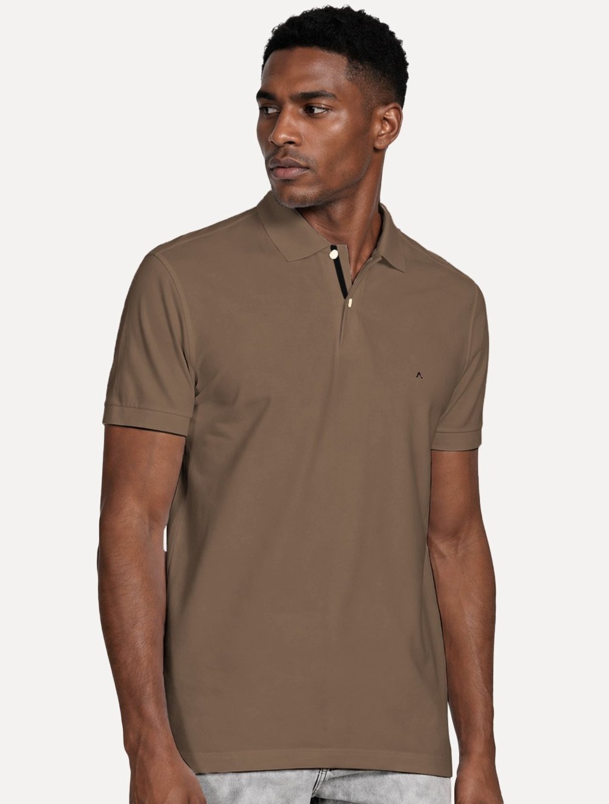 Polo Aramis Masculina Piquet Inner Detail Dark Logo Marrom