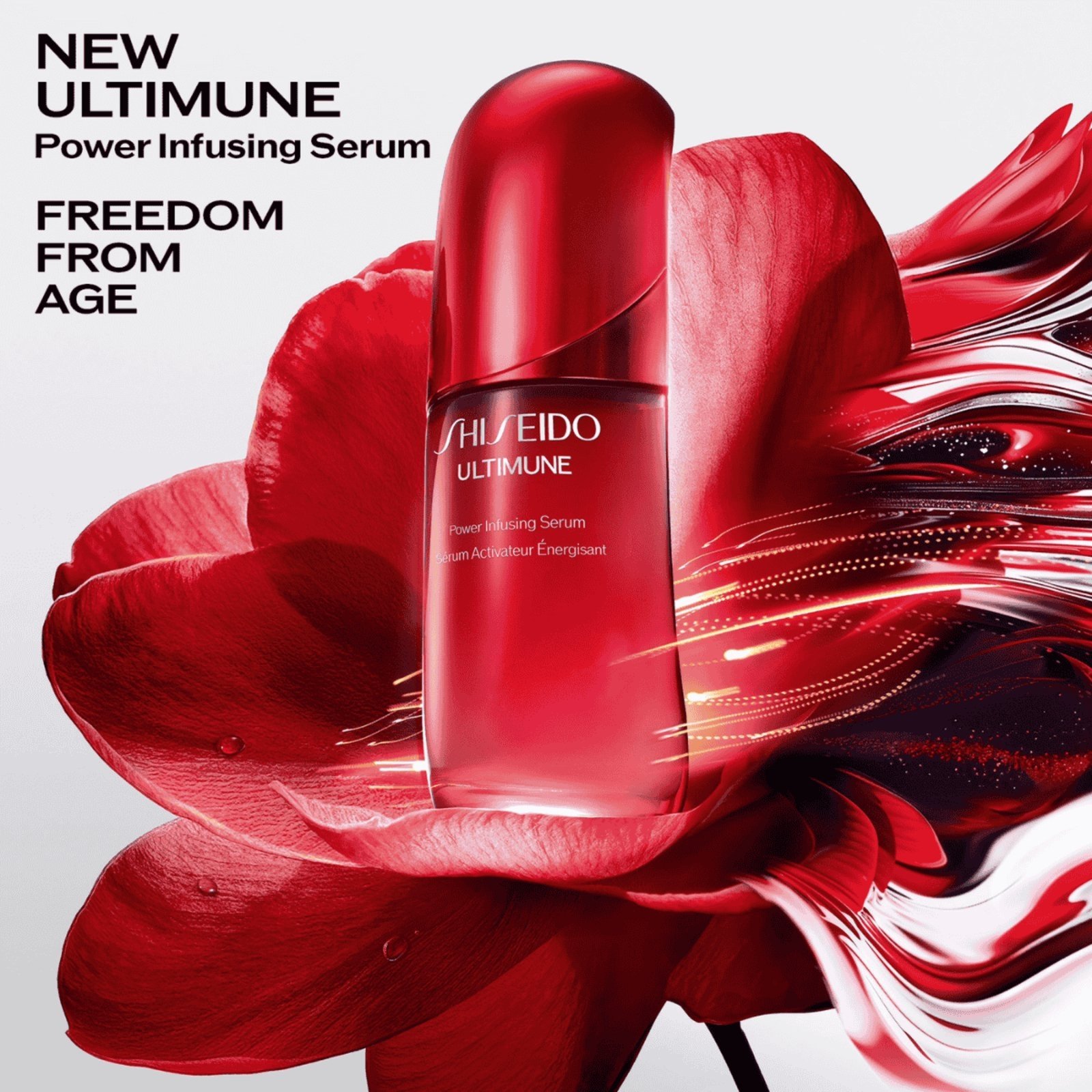 Vista 3 Shiseido Ultimune Power Infusing - Serum vermelho Shiseido vermelho