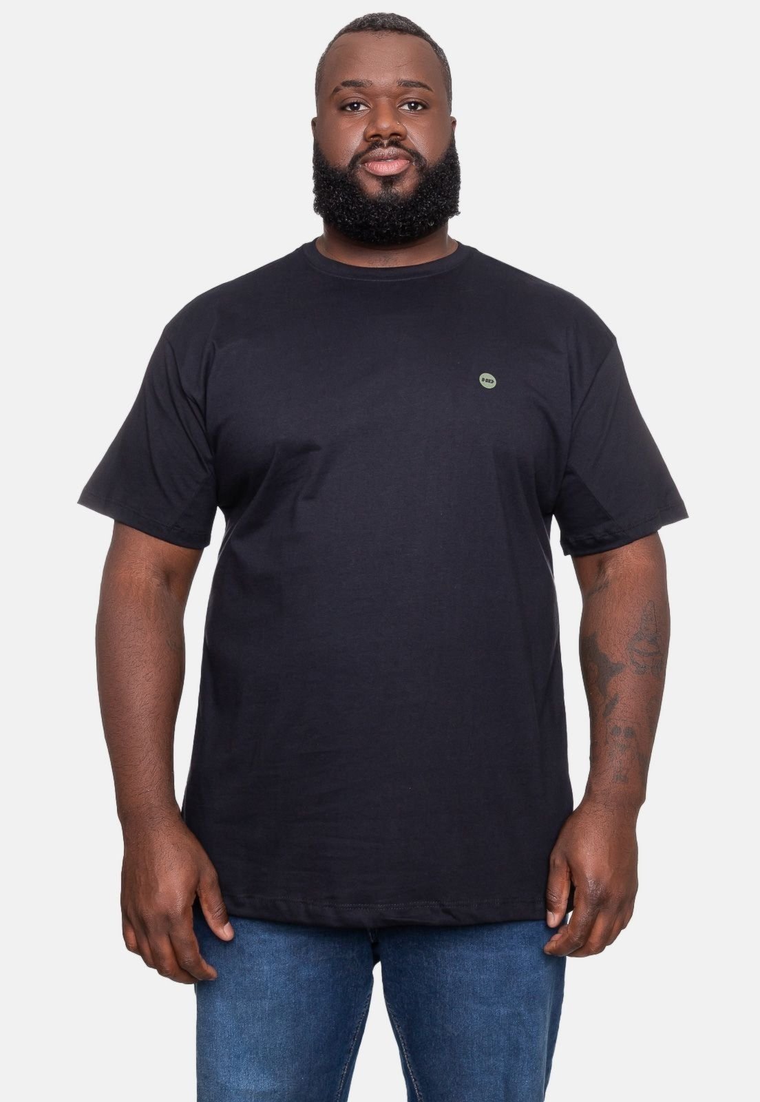 Camiseta HD Plus Size Masculina Circle Wave Preta
