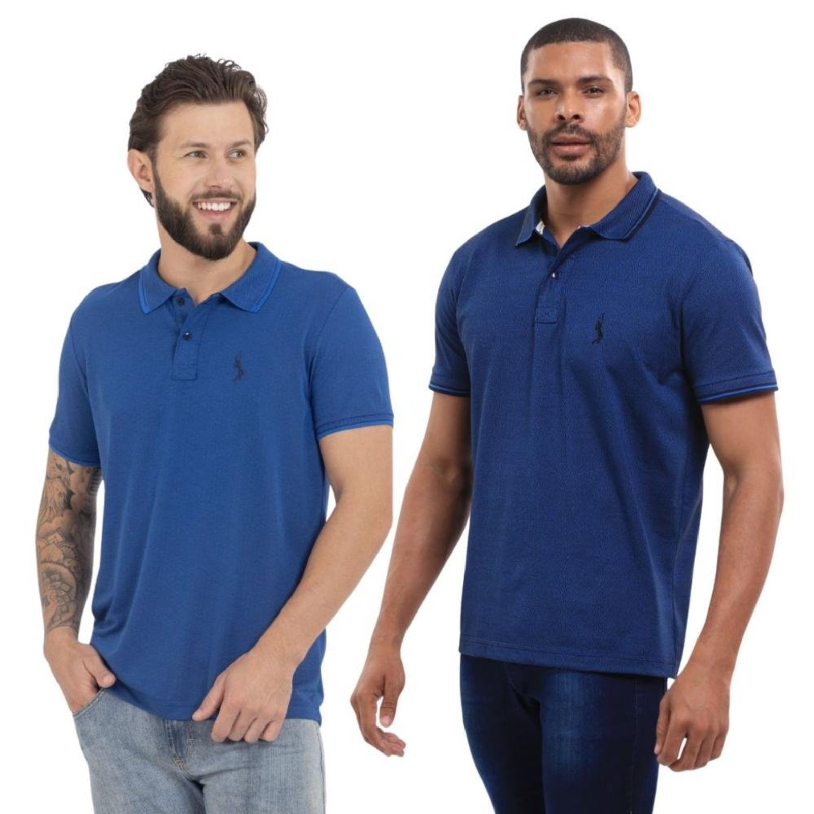 Kit 2 Camisa Polo Tradicinal Moderna Algodão Slim