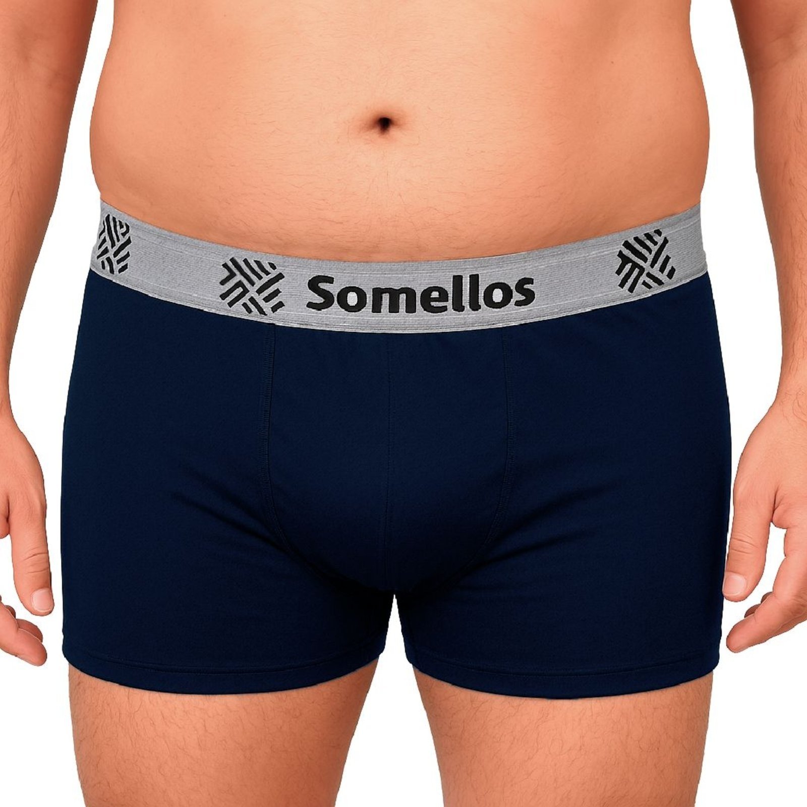 Vista 2 Cueca Boxer Somellos PLUS SIZE Microfibra Premium Confortável Di Nuevo azul marinho Di Nuevo azul marinho