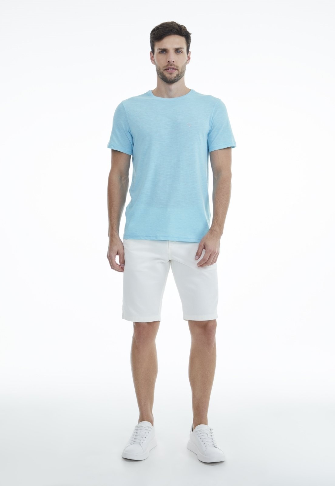 Vista 3 Camiseta Traymon Slim Gola Redonda Água Mescla verde Traymon verde