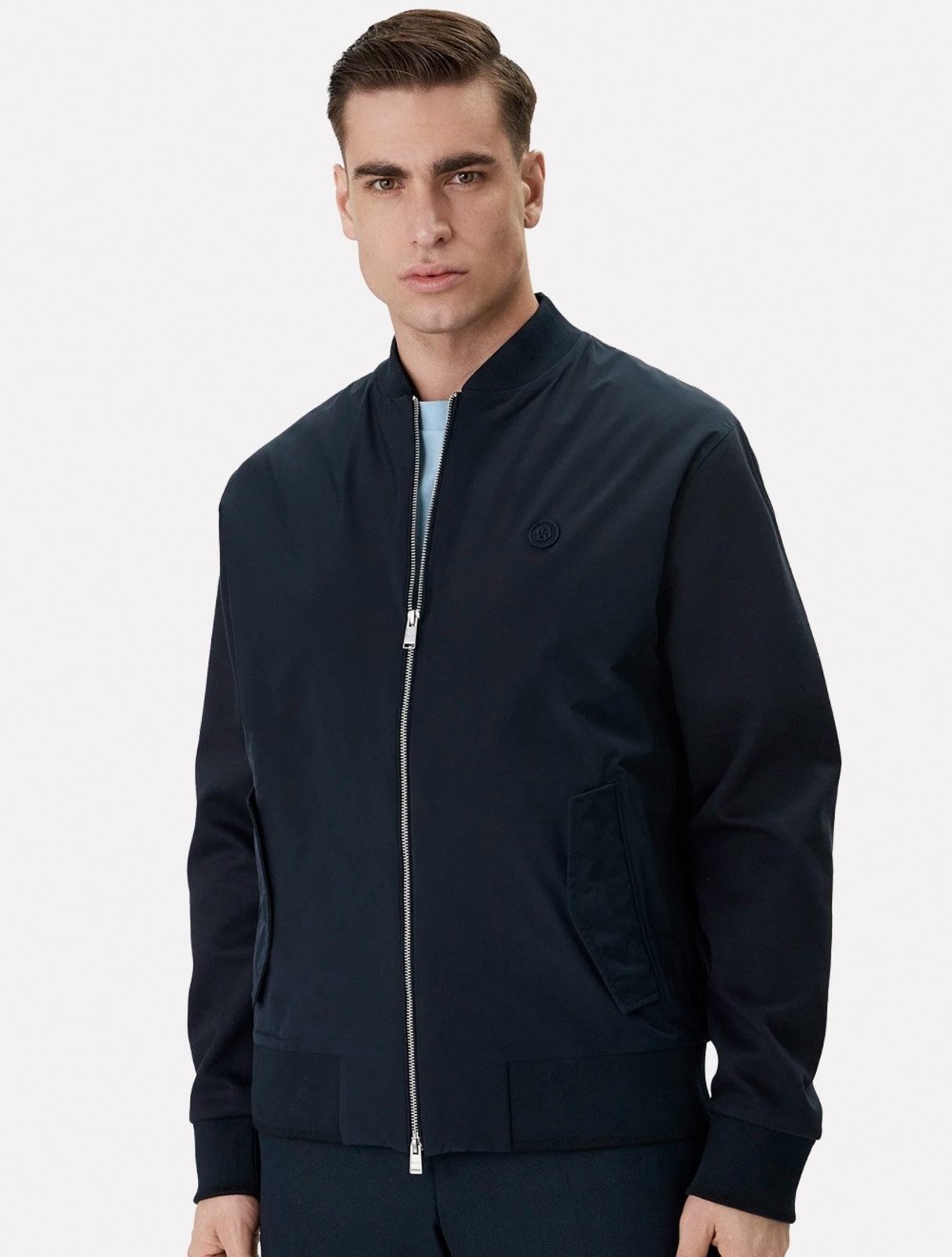 Jaqueta Hugo Boss Masculina Regular Mercerised C-Skiles 98 Azul Marinho