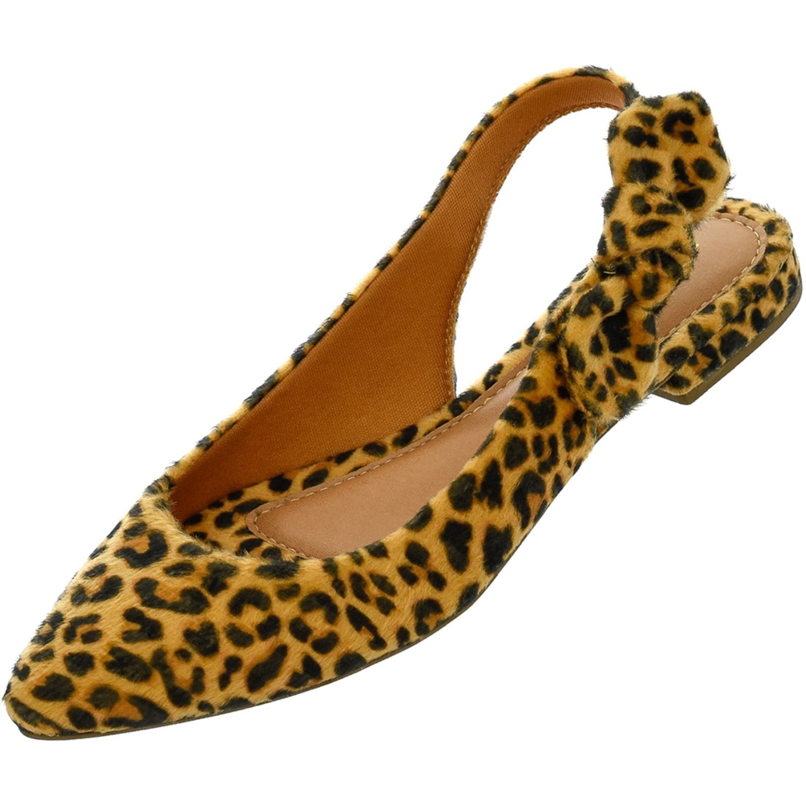 Vista 3 Sapatilha Feminina Bico Fino Mule Slingback CM Calçados Laço Camurça Donatella Shoes preto Donatella Shoes preto