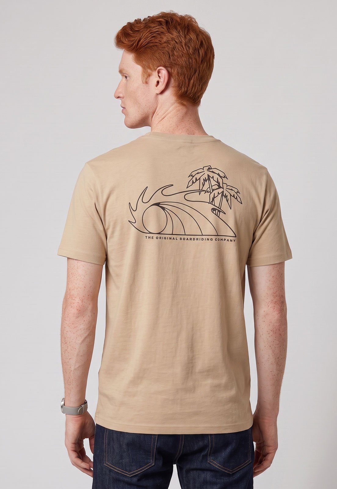 Camiseta Masculina Quiksilver Nature Nomad Bege