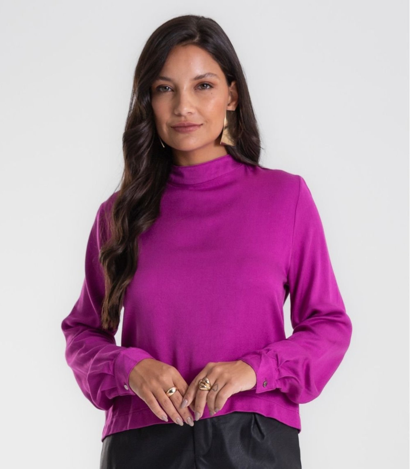 Vista 3 Blusa Feminina Manga Longa Endless laranja Endless laranja