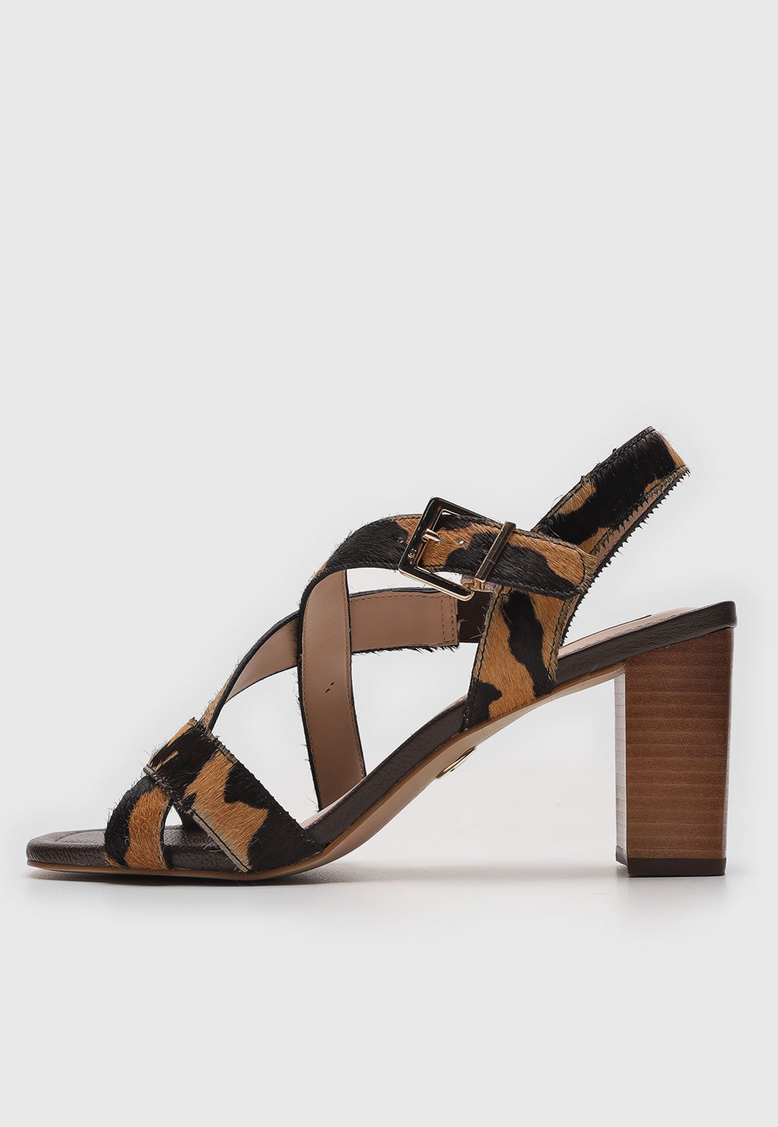 Sandália Jorge Bischoff Animal Print Onça Caramelo