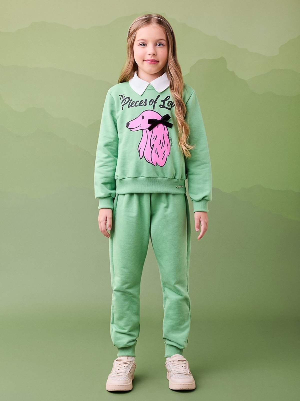 Infantil - Conjunto Moletom de Dog com Laço