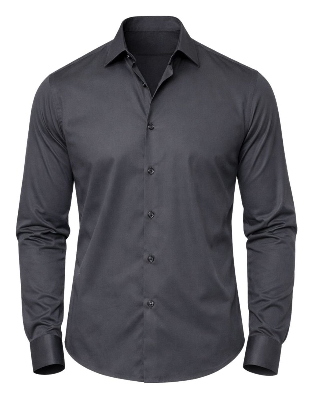 Camisa Social Masculina Acetinada Slim com Elastano Crocker