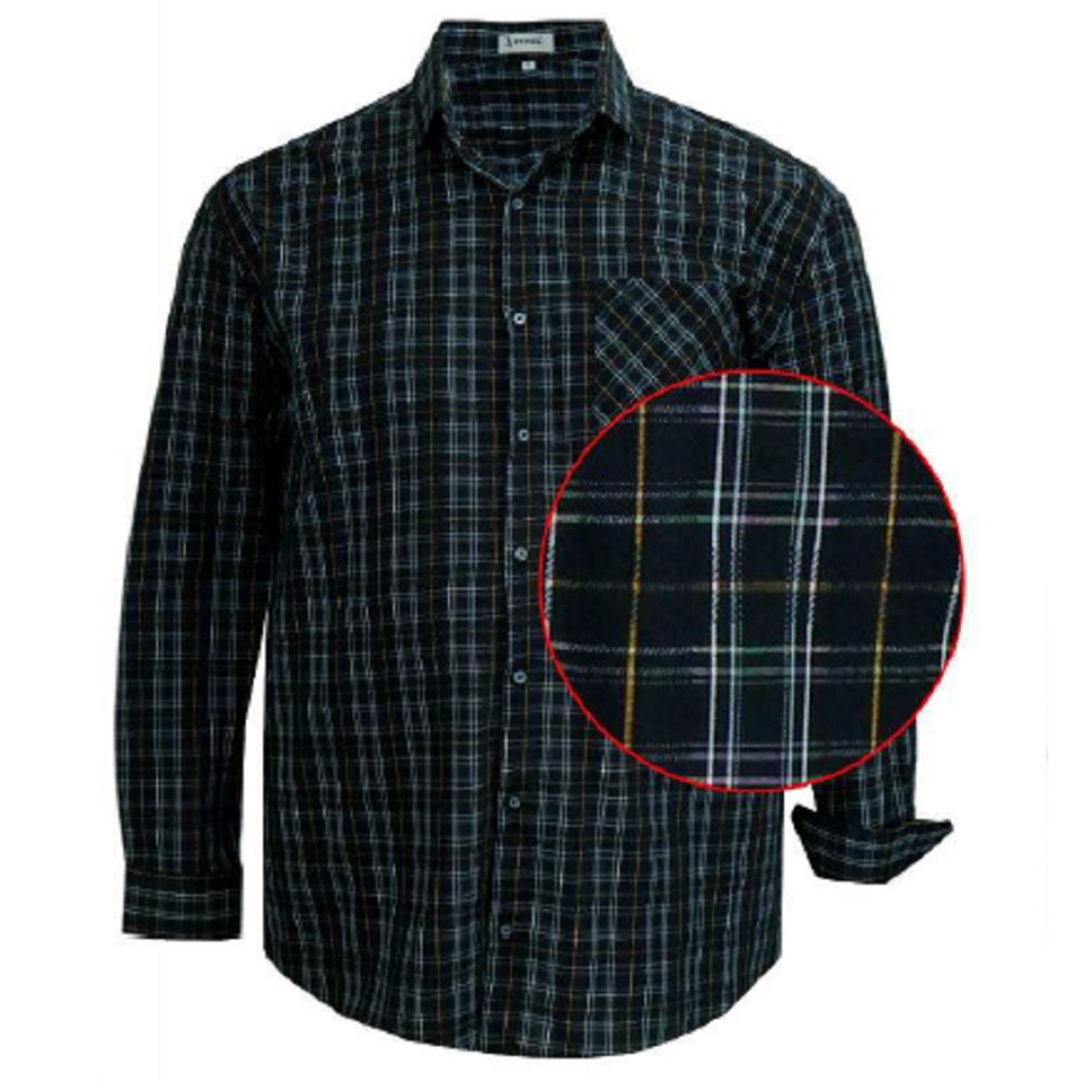 Camisa Adulto Xadrez Slim Original Amil Exclusivo Cinza
