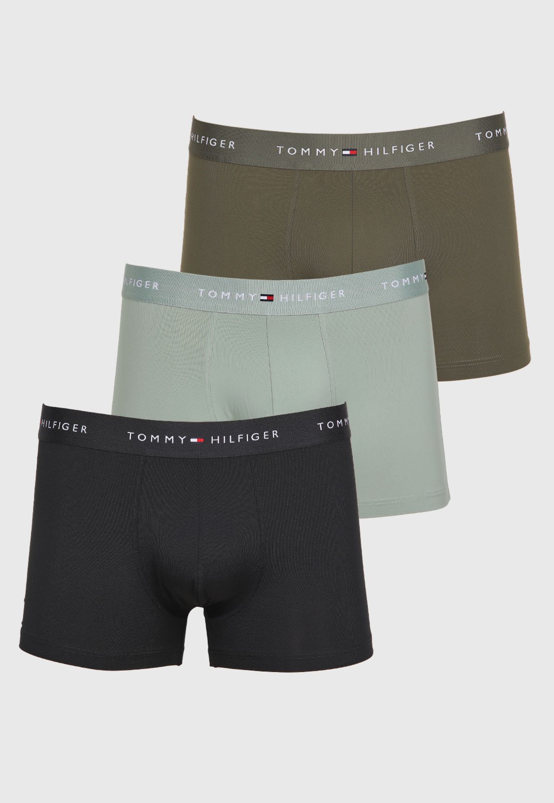 Kit 3 Cuecas Trunk Masculina Tommy Hilfiger Preta
