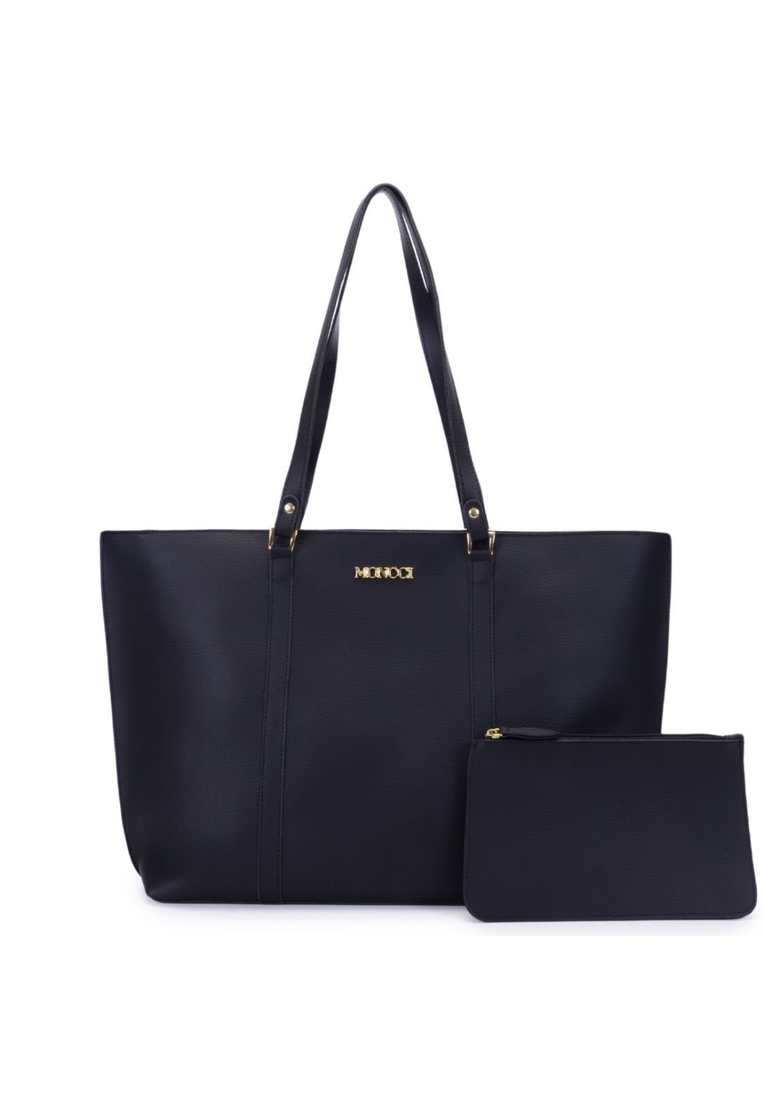 Bolsa Grande com fivela feminina cabe notebook bolsa faculdade trabalho casual Moncci
