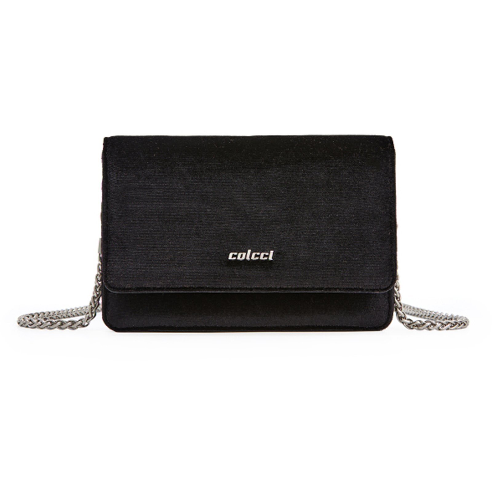 Bolsa Crossbody Colcci Veludo In24 Preto Feminino