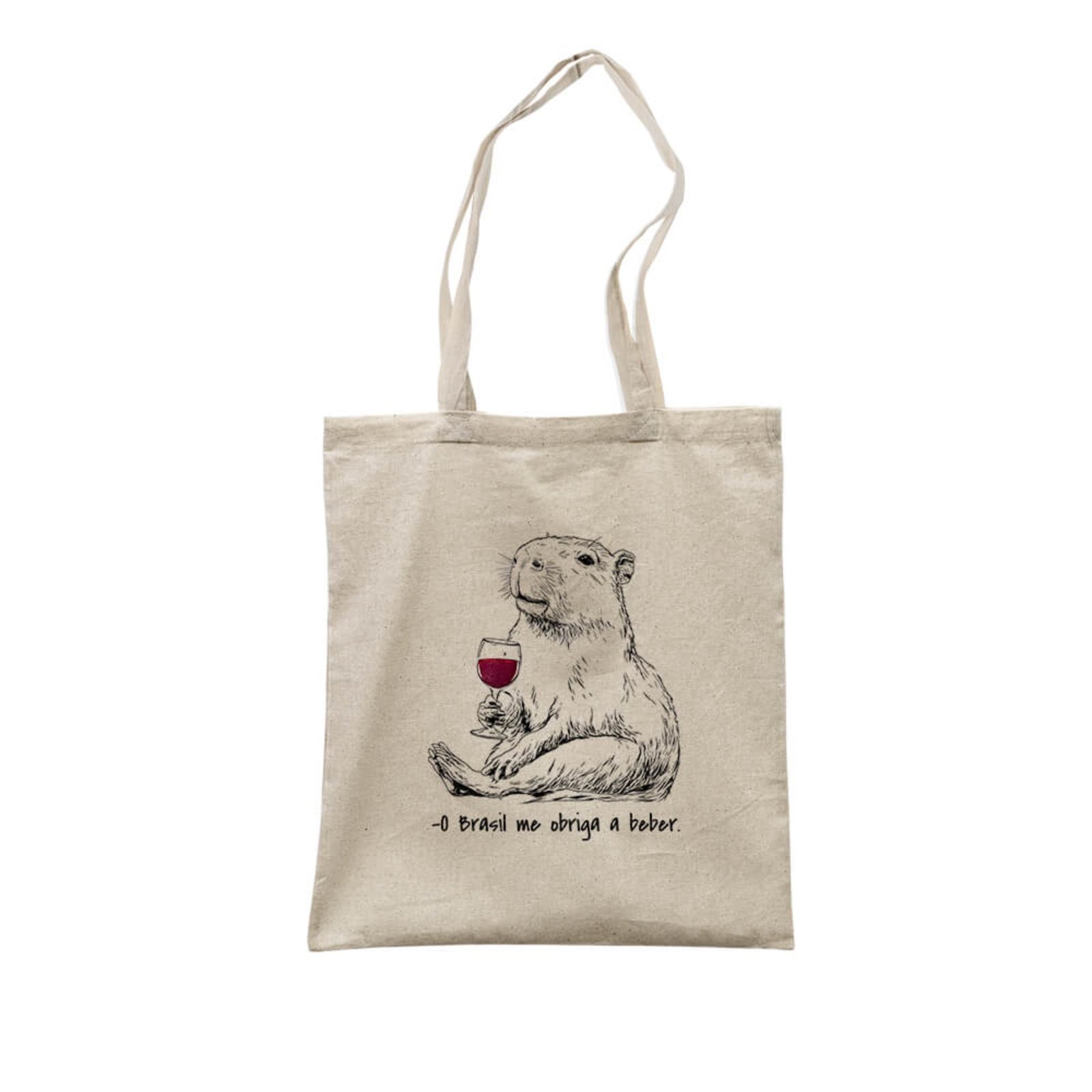 Ecobag O Brasil Me Obriga a r - Bege - Casual - Studio Geek