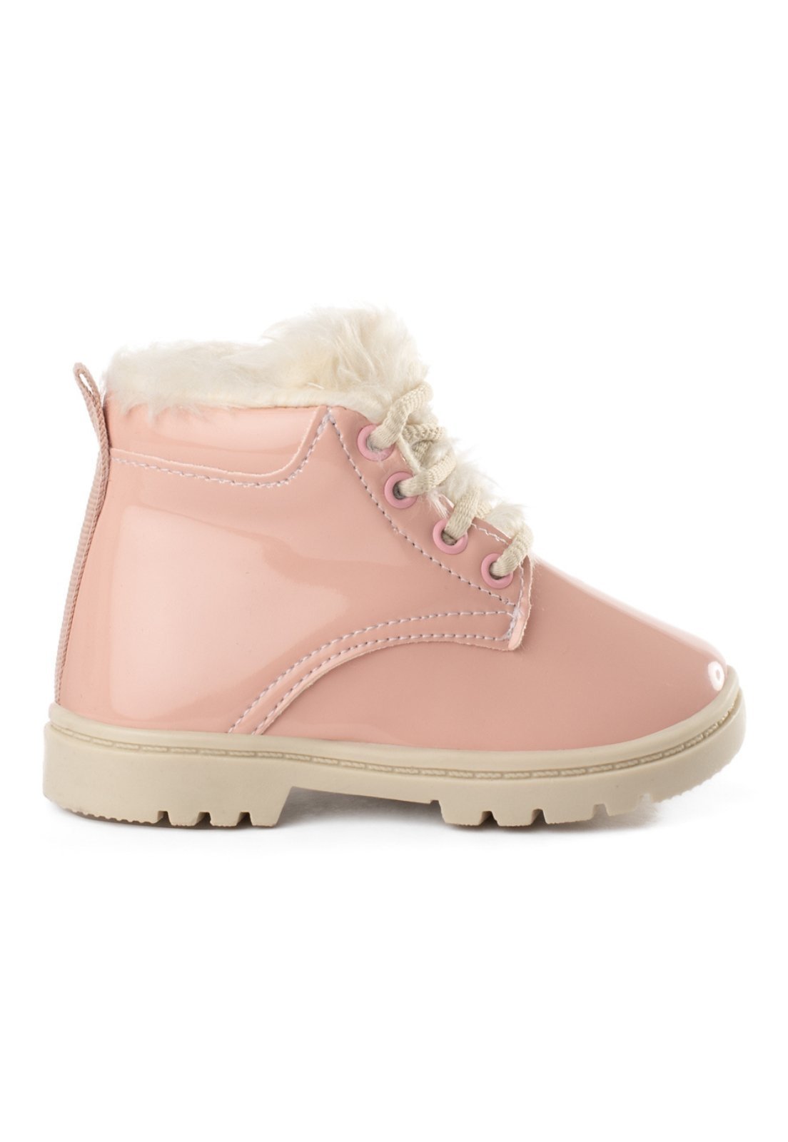Infantil - Bota Coturno Forro Pelúcia Funfy 2001A Menina Rosa