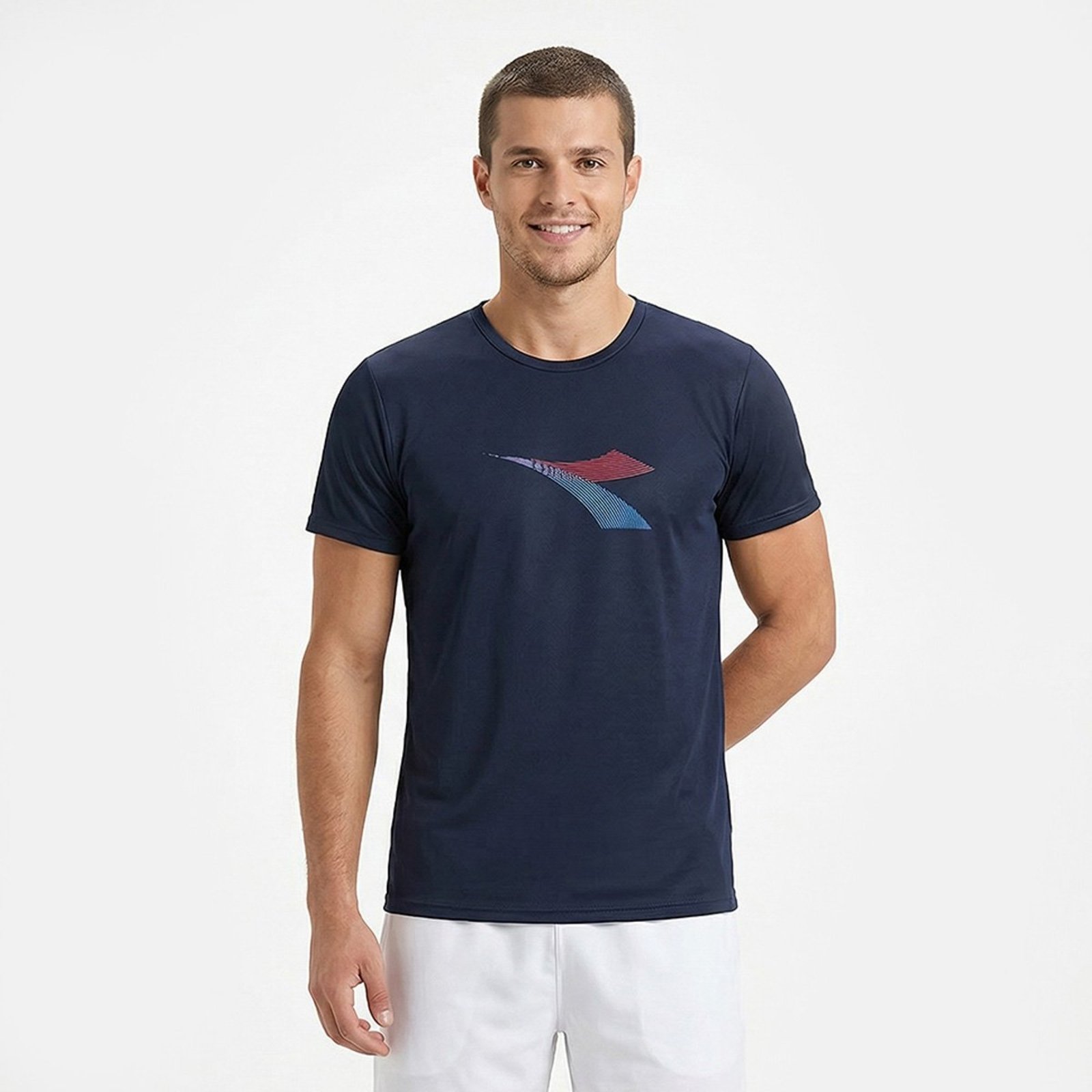 Camiseta Diadora Big Logo II Azul Escuro