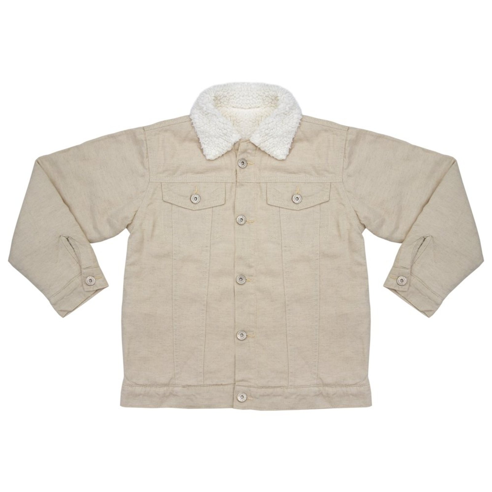 Infantil - Jaqueta Juvenil Look Jeans Sarja Bege