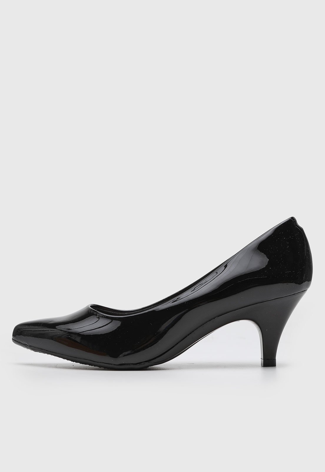 Scarpin Feminino Beira Rio Salto Baixo Preto