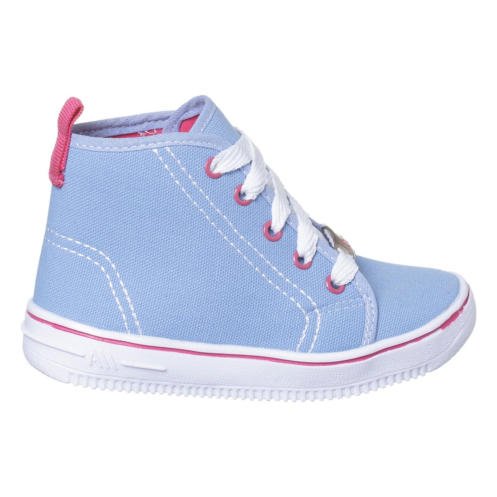 Vista 2 Infantil - Tênis Menina Footz Old Casual Feminino Cano Alto Botinha Tradicional azul Footz azul