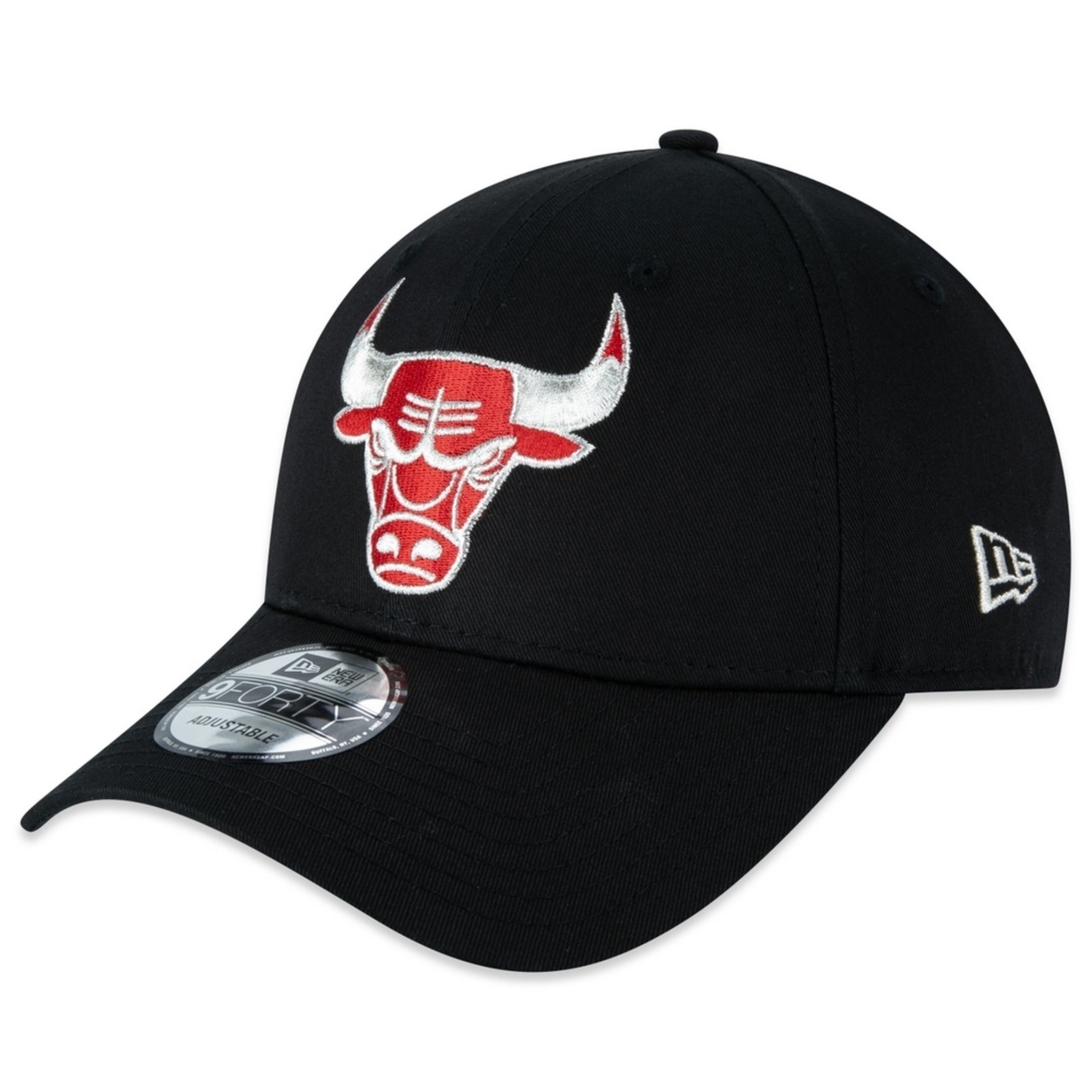 Boné New Era 9forty Chicago Bulls Aba Curva Snapback Preto