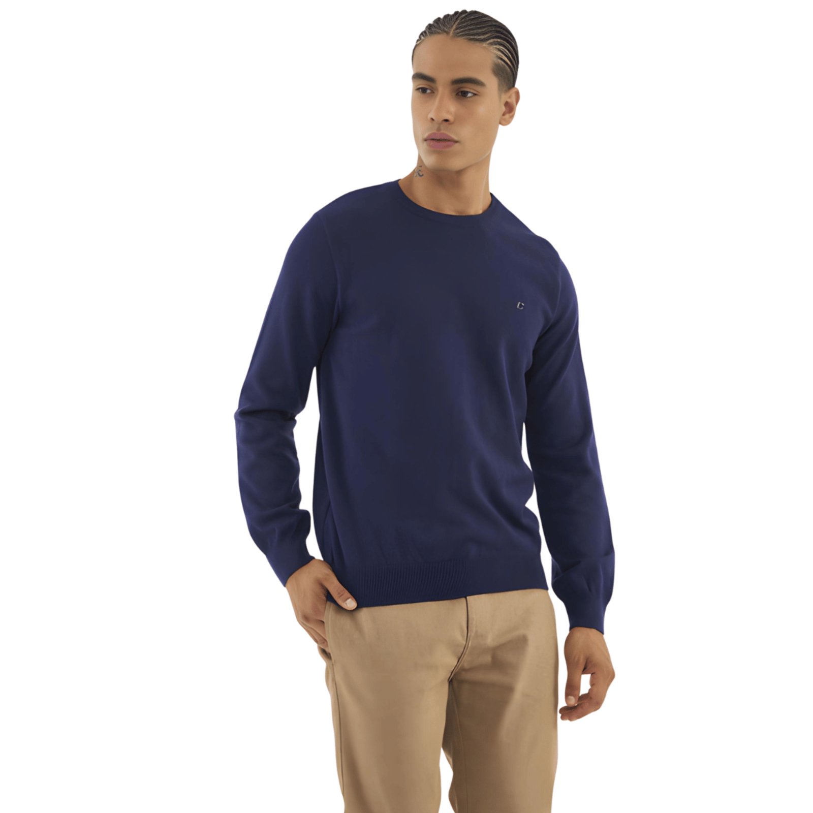Suéter Masculino Tricô Logo C Bordado Colcci