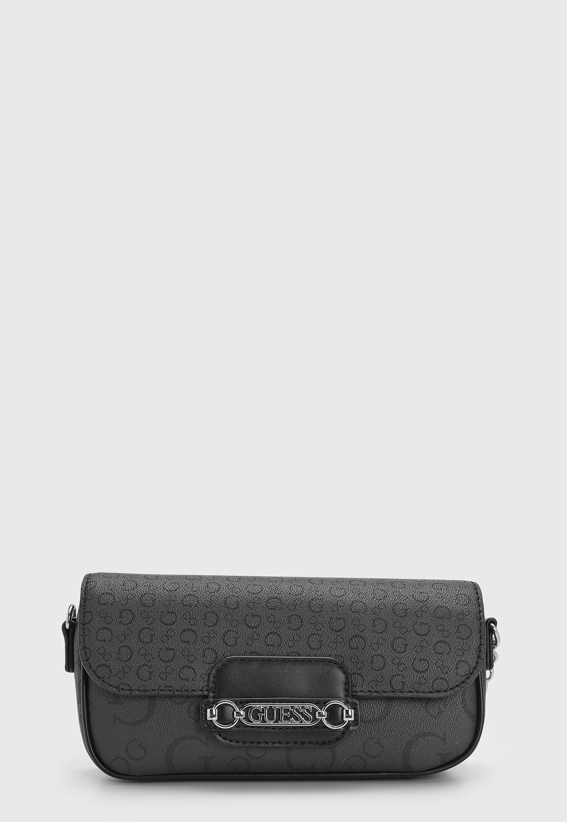 Bolsa Feminina Guess Retangular Logo Grafite