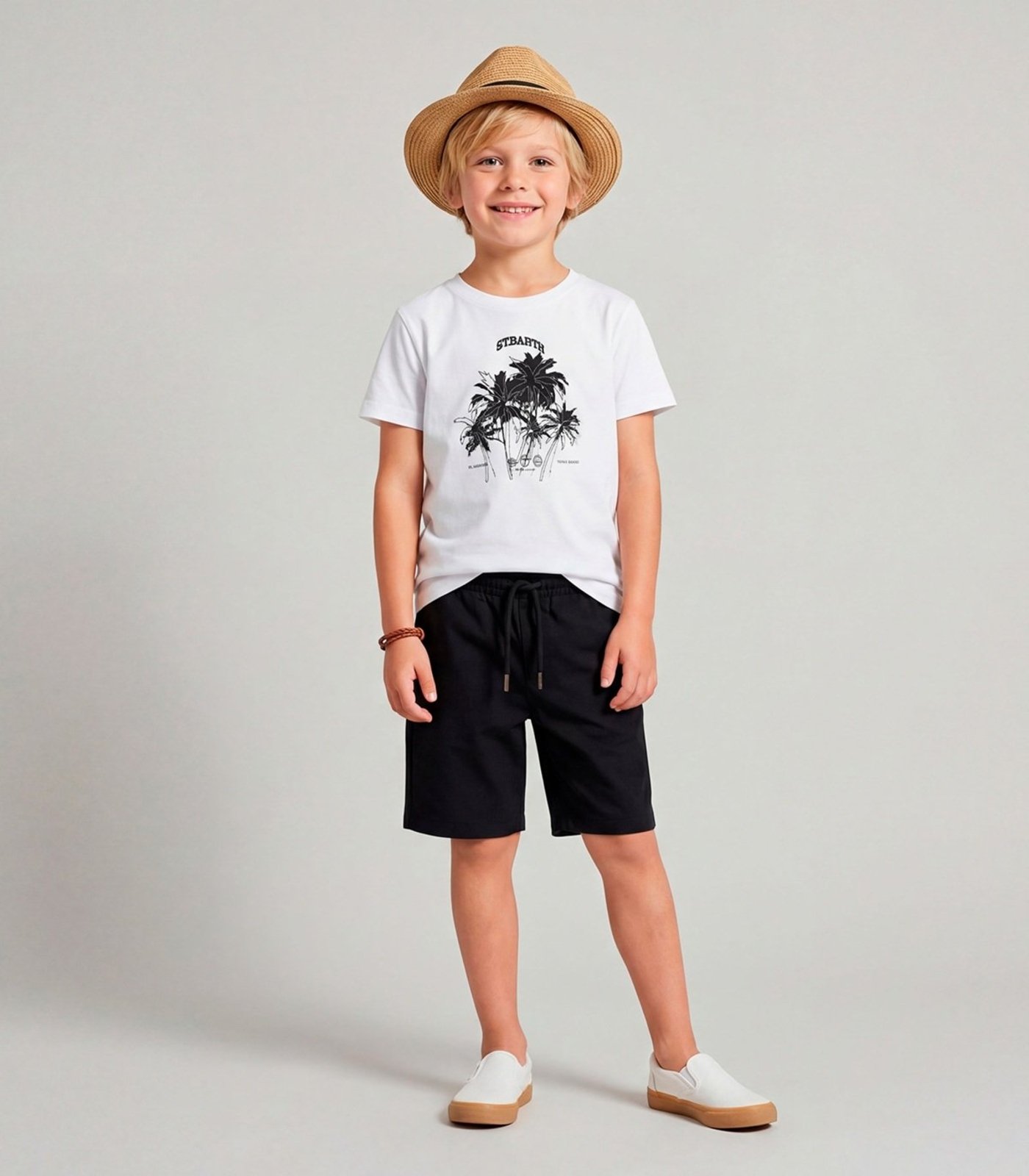Infantil - Conjunto Menino Camiseta com Bermuda Trick Nick Branco