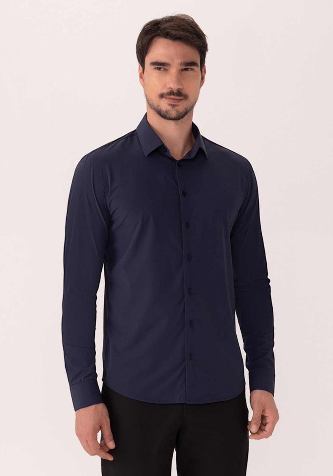 Camisa Slim Fit De Mangas Longas Com Proteção Solar