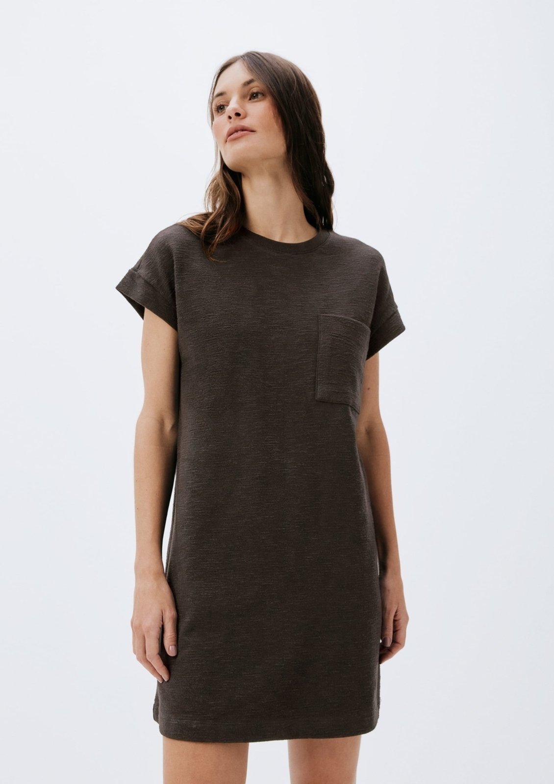 Vestido Básico Curto Texturizado Com Bolso Hering