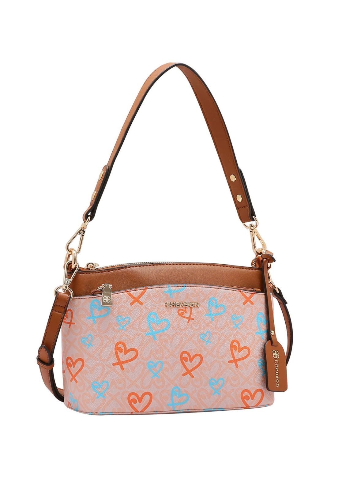 Bolsa Feminina Chenson Classic Heart Bege 3484786